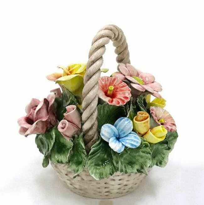 陶花バッサーノ イタリア 陶器製 花束 置物 多色 陶花バッサーノ