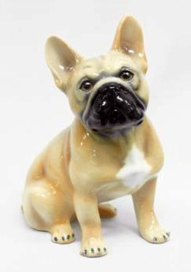 イタリア製　陶器　置物　ブルドッグ？　犬 ブルドッグ 置物 犬 インテリア オブジェ 陶器 オーナメント イタリア