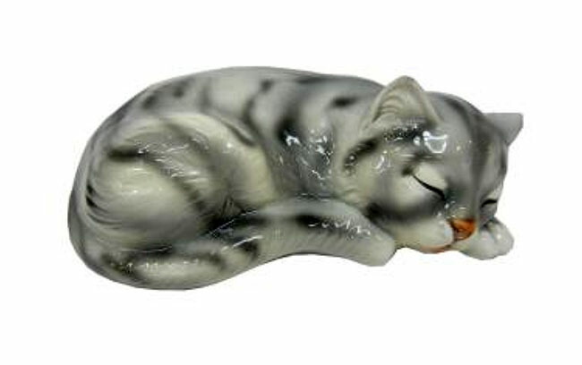 楽天市場】【送料無料】イタリア製 陶器アニマル 『ネコ』猫置物 眠り