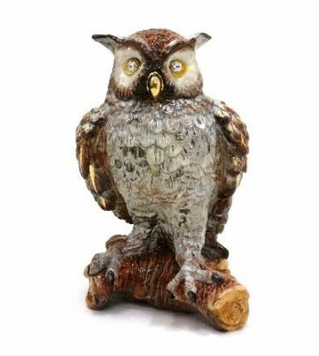 楽天市場】イタリア製 輸入雑貨 フクロウ 梟 置物 オブジェ ブルー