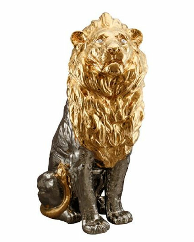 楽天市場】ライオン 置物 オブジェ h6-176 【送料無料】 イタリア 陶器