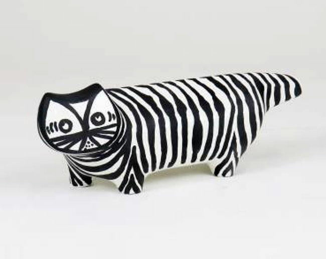 楽天市場】イタリア製 輸入雑貨 ネコ 猫 陶器 置物 オブジェ ブルー