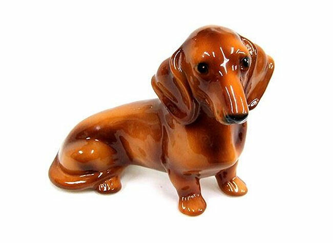 楽天市場】ミニチュアダックスフント 置物 オブジェ h6-34-rb 【送料