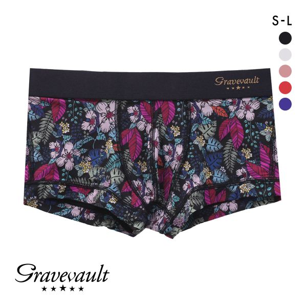 グレイブボールトGravevault WILD FLOWERS ボクサーパンツ ローライズ メンズ 前とじ S M L 3051781 卸売