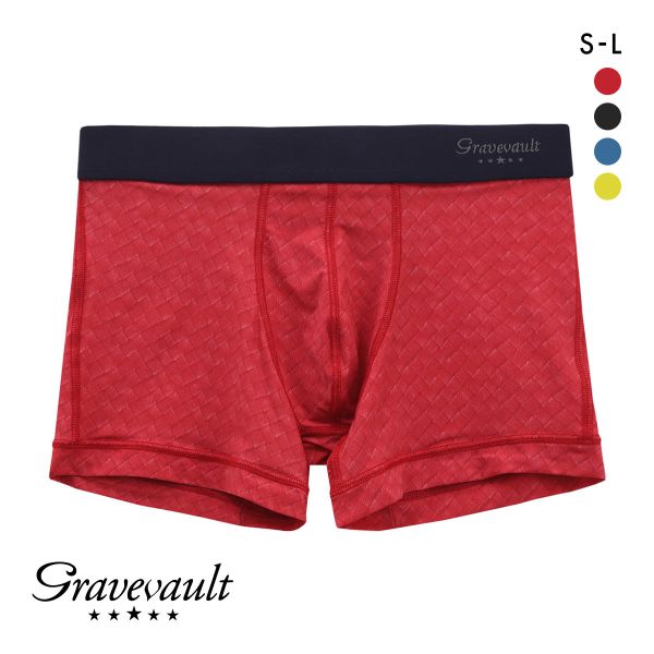 グレイブボールト Gravevault Intrecciato ショート ボクサーパンツ S M L 前とじ メンズ 全4色 S-L