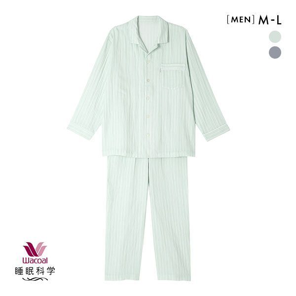 ルームウェア Wacoal 睡眠科学 二重ガーゼ シャツパジャマ