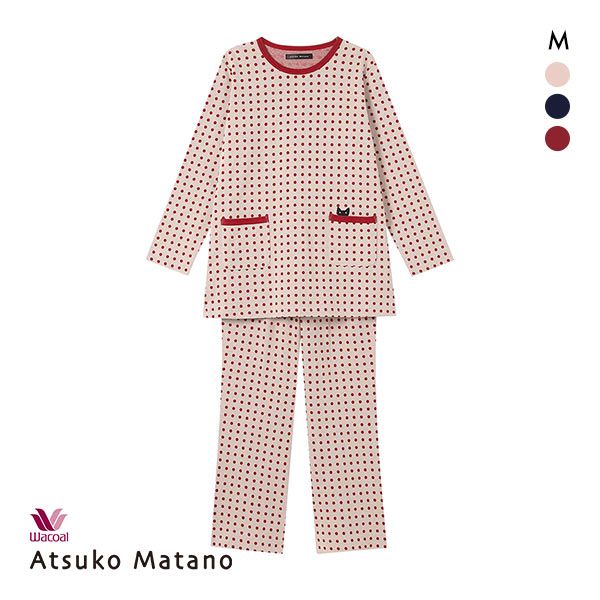 【未使用】ワコール マタノアツコ レディース パジャマ 花柄 赤 M 新品未使用未開封】ワコール マタノアツコ 大きいサイズL L