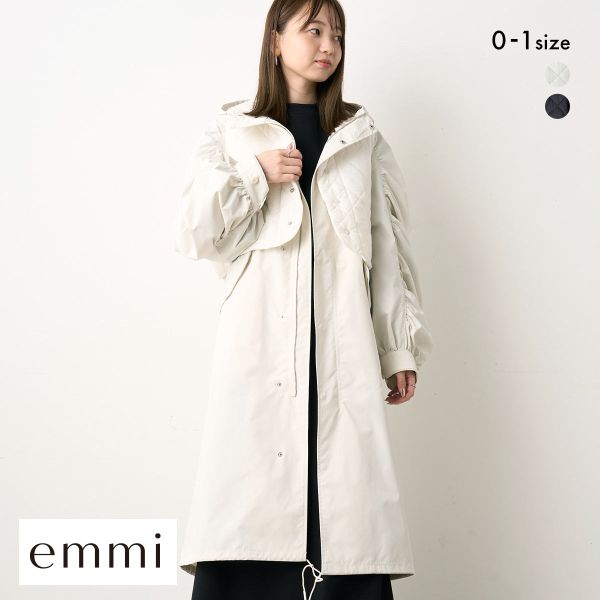 35％OFF エミ 撥水レイヤードモッズコート emmi レディース 全2色 0-1 20,635円