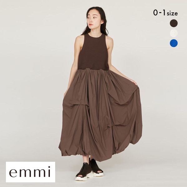 35％OFF エミ 膨れジャガードカットドッキングワンピース emmi レディース 全3色 0-1｜SHIROHATO（白鳩） 13,900円