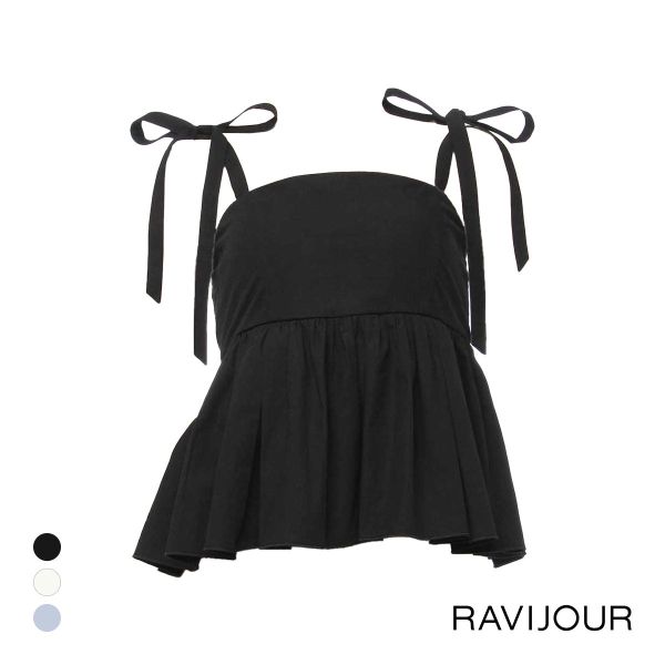ラヴィジュール MINAMOｺﾗﾎﾞ Cotty tops with cups カップ付きキャミソール トップス ルームウェア RAVIJOUR レディース 全3色