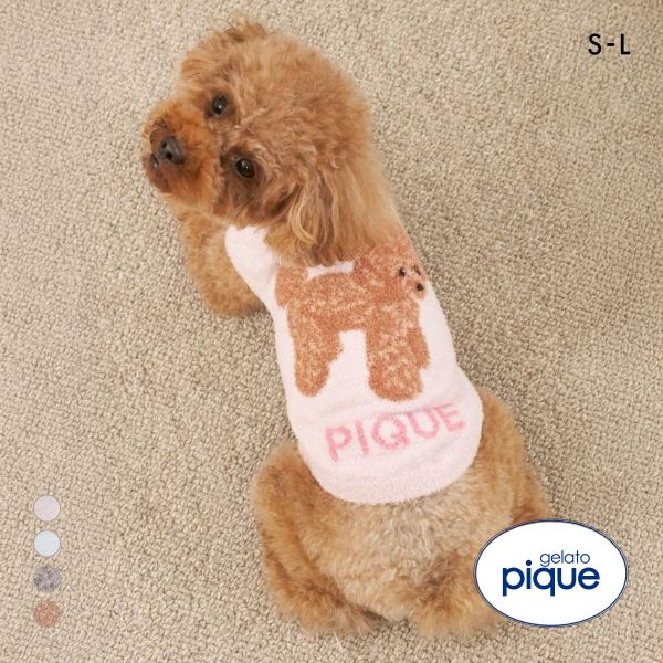 ジェラートピケ CAT&DOG スムーズィートイプードル柄ジャガードプルオーバー ジェラピケ gelato pique 全4色 S-L