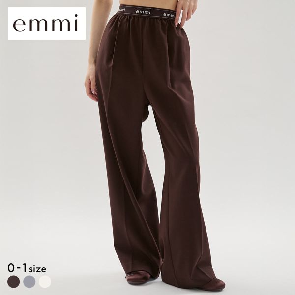 エミ ロゴゴムジャガードイージーパンツ emmi レディース 全3色 0-1