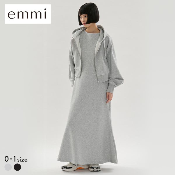 20%OFF エミ 裏毛フーディー×ワンピースセット emmi レディース 全2色 0-1|SHIROHATO(白鳩)
