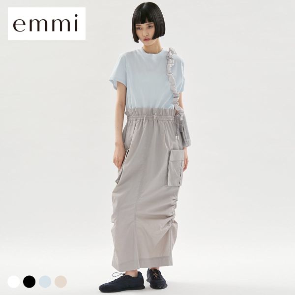 エミ ONLINE限定カラーあり カットドッキングワンピース 撥水 emmi レディース 全4色 0-1