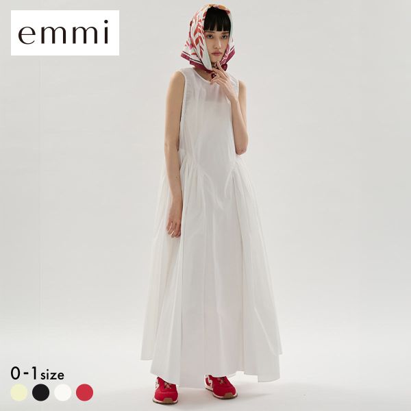 20%OFF エミ ギャザーフォルムナイロンワンピース emmi レディース 全4色 0-1|SHIROHATO(白鳩)