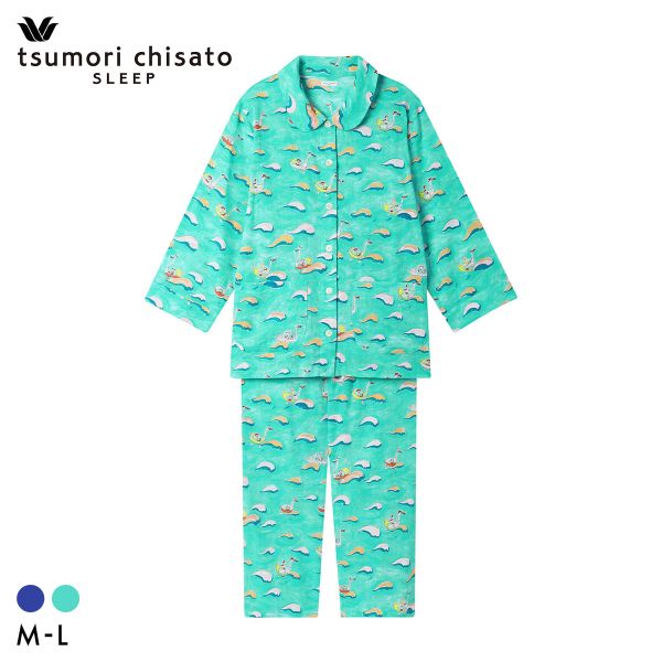 15％OFF ワコール ツモリチサト 冒険の旅 スワンボート シャツパジャマ 長袖 ルームウェア 上下セット 綿100％ Wacoal tsumori chisato SLEEP レディース 全2色 M-L ギフト プレゼント セットアップ｜SHIROHATO（白鳩）