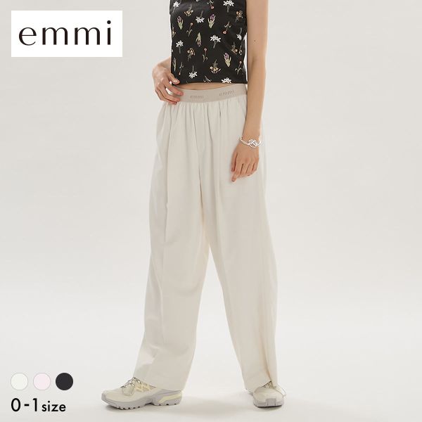 エミ emmiロゴウエストゴムテーパードパンツ emmi レディース 全3色 0-1｜SHIROHATO（白鳩）