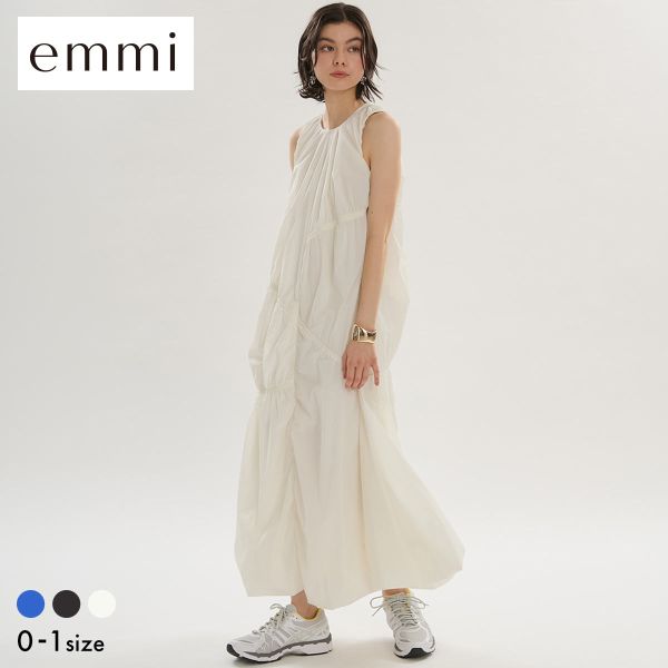 エミ エアリーギャザーワンピース 撥水 emmi レディース 全3色 0-1｜SHIROHATO（白鳩）