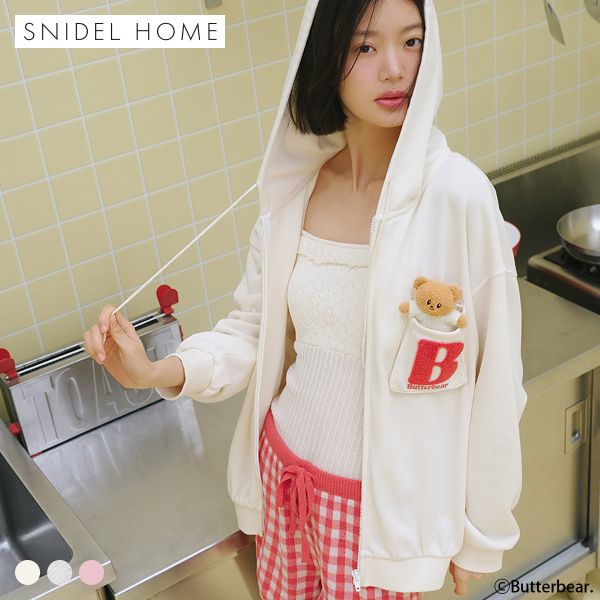 スナイデルホーム BUTTERBEAR パーカー パジャマ ルームウェア SNIDEL HOME バターベア レディース 全3色｜SHIROHATO（白鳩） 8,833円