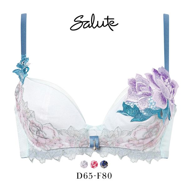 【20%OFF・7/27 09:59まで】 ワコール サルート 36グループ 36G リボンブラ ブラジャー DEF 大きいサイズ 谷間キープ Wacoal Salute BTJ736 26SSシーズン レディース 全3色 D65-F80 下着 ev_sp_20|SHIROHATO(白鳩)