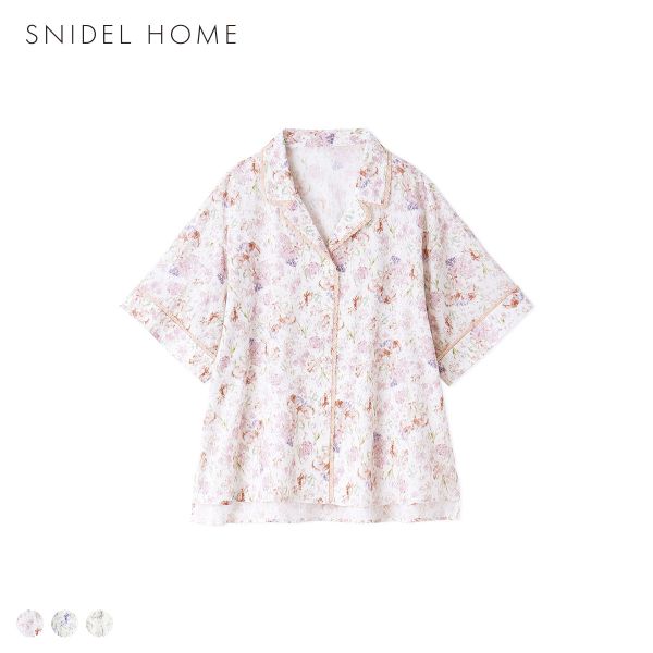 スナイデルホーム HealingLight 開襟シャツ ルームウェア パジャマ SNIDEL HOME レディース 全3色｜SHIROHATO（白鳩）