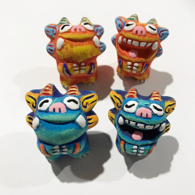 楽天市場】【シーサー・置物・玄関】米子焼☆ヒマワリS(3色)☆沖縄の