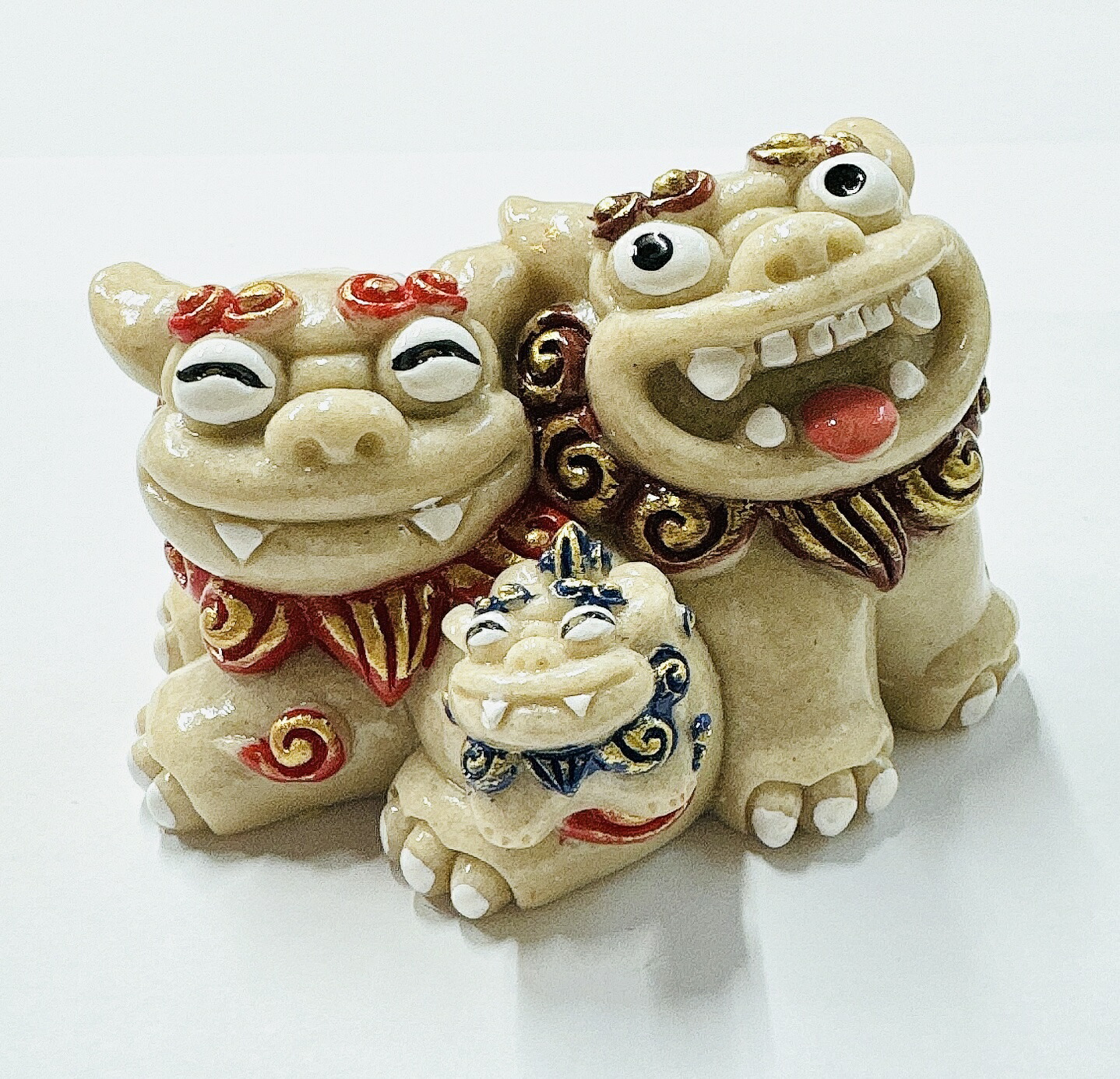 大獅子シーサー（座)  沖縄限定✨お土産プレゼント送料無料✨D85 シーサー・置物ゆがふ獅子☆沖縄・国際通り・土産・ペア