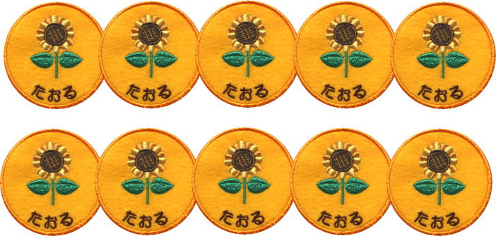 国内最安値！ まとめ買い 上履きアイロン 名前 ワッペン 大 カタカナ 漢字 入り 体操着 名前入り 幼稚園 名札 フェルト ひらがな なまえワッペン  アイロン 10枚 上履き入れ 文字入り 今治