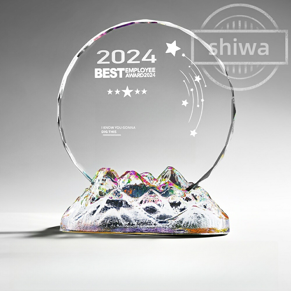 20*18cm クリスタルトロフィー コンペ 表彰 大会記念 記念品 とろふぃー 優勝記念 オリジナルトロフィー trophy 彫刻無料【名入れ ロゴマークOK】ポイントアップ祭|志和通商 店