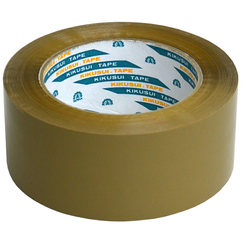 菊水テープ パールテープ 233M 茶色 48mm×100m(1ケース\u003d50巻入り)OPPフィルム粘着テープ