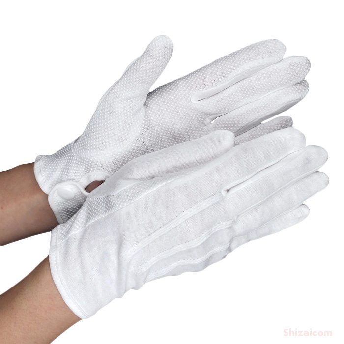 【楽天市場】KAWANISHI No.2746 綿スムス手のひらボツ ホック付手袋 【10双入】 綿100％で吸汗性に優れ、ボツスベリ止め付き