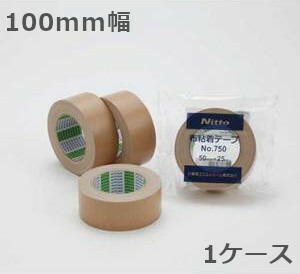 27504円 激安 日東電工 布テープ 100mm幅×25m巻 No.750 18巻入×1ケース ND