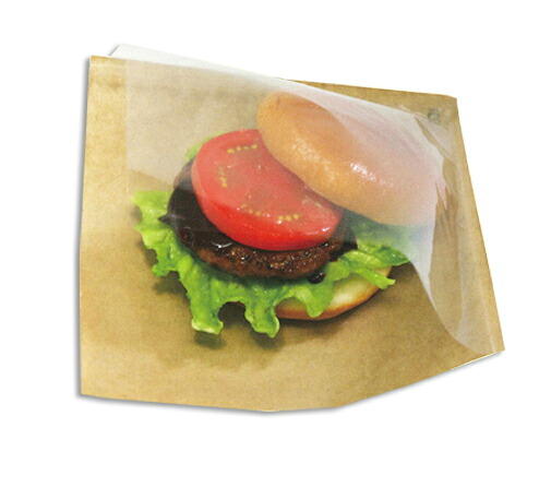 みえるバーガー袋 15-15 (150mm&times;150mm) 5000枚＜法人宛限定＞｜資材屋さん　店