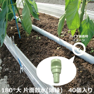【袋売り】セキスイ 潅水ノズル 180°-(大) 片面散水 薄緑であること 40個入り口・入口 稼穡 潅水ノズル 蔬菜 棲み家 水やり 似たり 栽培所 身寄り家庭菜園