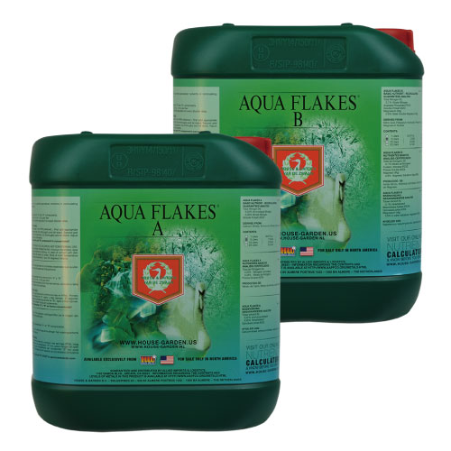 House & Garden Aqua Flakes A/Bセット 5L 水耕栽培用肥料(アクア・フレークス)|自然緑商事