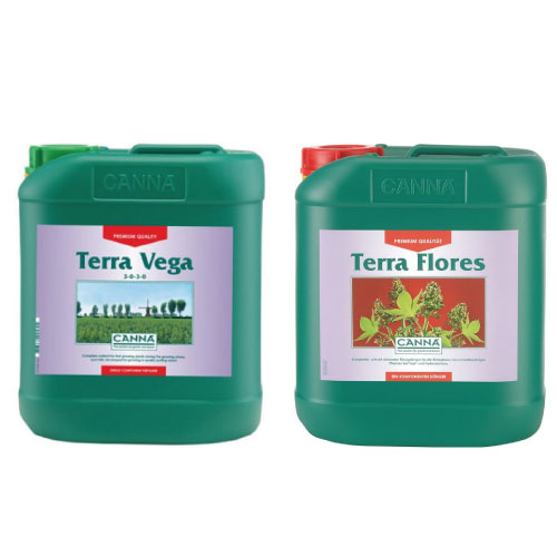 土壌専用の液体肥料 Canna Terra(キャナ・テラ) 5L SET Vega/Floresセット Hydroponic Nutrients