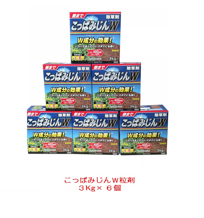 最安値 こっぱみじんw粒剤３ｋｇ ６個セット除草剤 粒剤タイプ Www Etechnologycr Com
