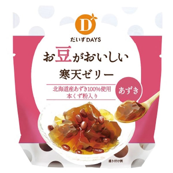 【夏季限定】お豆がおいしい寒天ゼリーあずき（110g）【だいずデイズ】画像