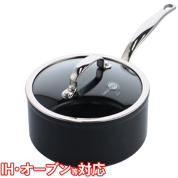 【最上位モデル】グリーンパン フッ素不使用 バルセロナプロ ソースパン蓋付き（18cm）IH・ガス対応【グリーンパン】【送料無料】【いつでもポイント5倍】