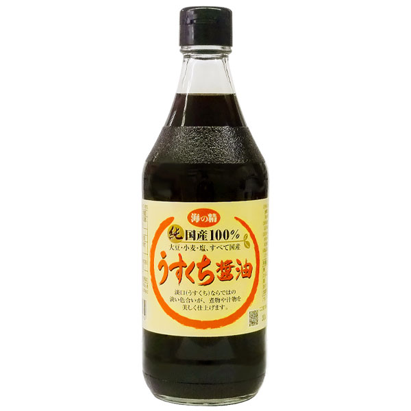 海の精 国産うすくち醤油 500ml 正規品販売！