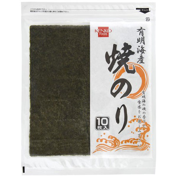 有明海産　白子海苔　焼海苔(板海苔）10枚入❌30袋 Amazon | 白子 有明海産 焼のり 金（板のり7枚）×10個 | ノー