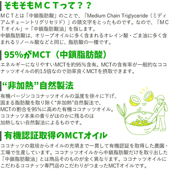 市場 有機ココナッツMCTオイル 280g ココウェル