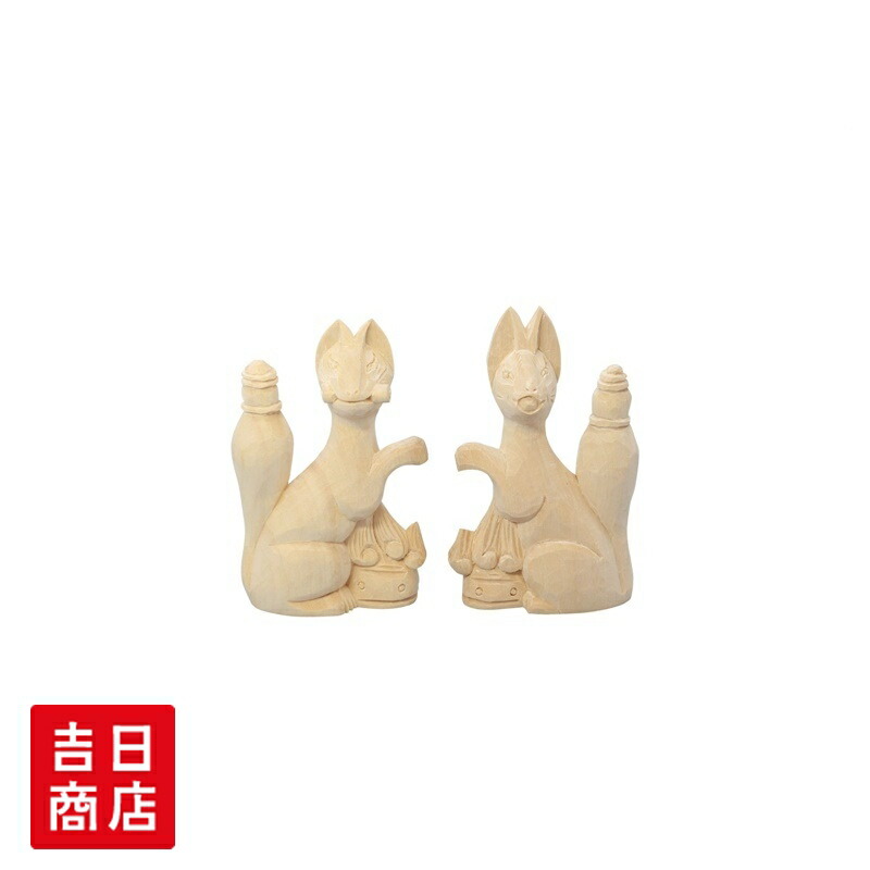 期末特別大幅値下！能面　手彫り　狐　きつね　木製 kl-053.jpg
