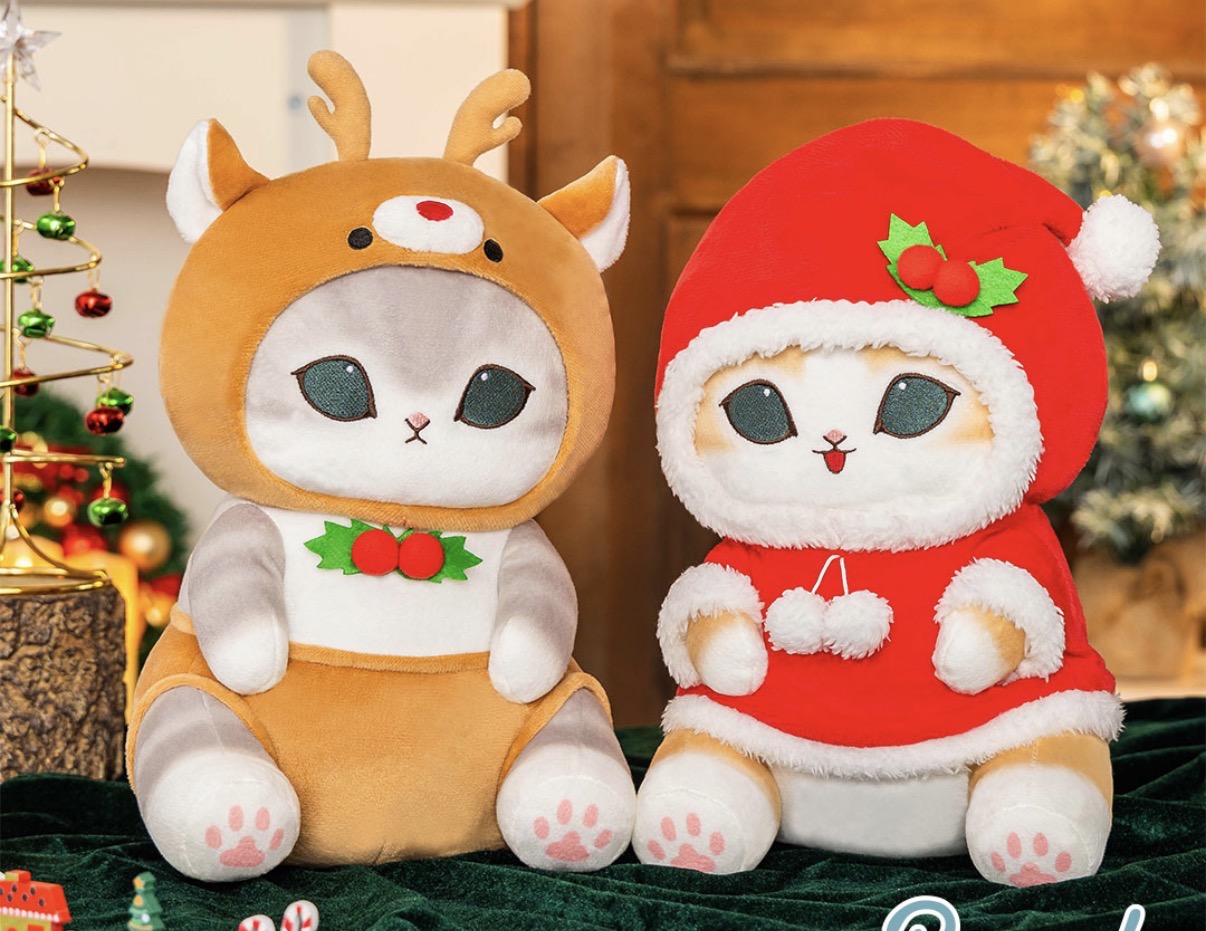 楽天市場】【グレー】mofusand 鏡餅にゃんBIGぬいぐるみ 約33センチ