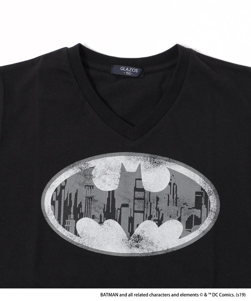 楽天市場 セール Batman バットマンゴッサム シティv半袖tシャツ 子供服 男の子 カジュアル アメカジ キッズ ジュニア Vネック コラボ プチプラ 1cm 130cm 140cm 150cm 160cm グラソス 新作 子供服のs H 楽天市場店