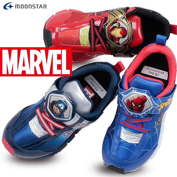 マーベル スパイダーマン アイアンマン キャプテンアメリカ MARVEL ムーンスター moonstar 子供靴 キッズ スニーカー MVL010 【子供・キッズ】画像