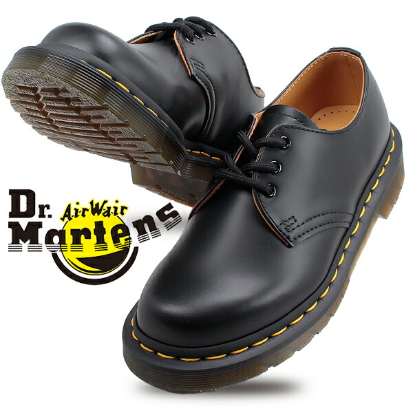 Dr. Martens 1461 ブラック 革靴 イエローステッチ 3ホール 楽天市場】Dr.Martens 3HOLE 1461 Z BLACK ドクターマーチン 3