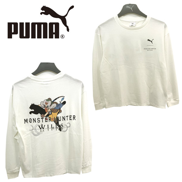 【期間限定！！ポイント１０倍！！】【ポスト投函対応】PUMA プーマ 636485-02 PUMA x モンスターハンターワイルズ 長袖 Tシャツ 【メンズ】