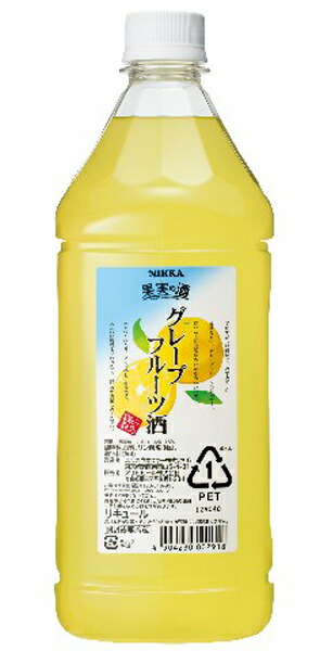 市場 ニッカ グレープフルーツ酒15度 ペットボトル 1800ml 果実の酒