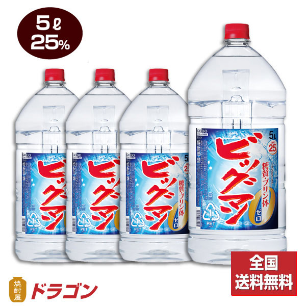 【楽天市場】【送料無料】ビッグマン 25度 5Lペットボトル 1本